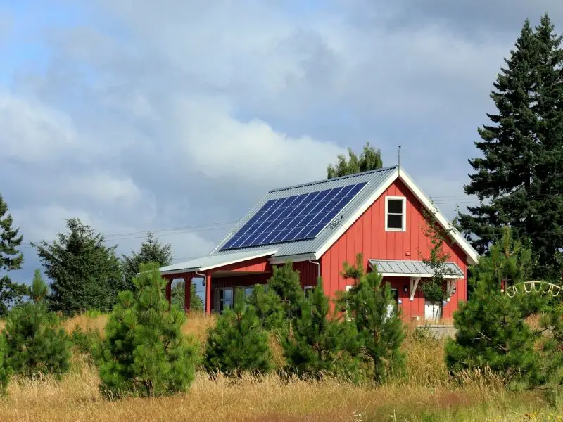 House with solar panels