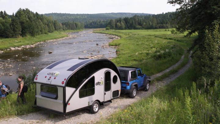 Image for Compact Teardrop Trailer Transforms into a Large Family Off Grid Camper