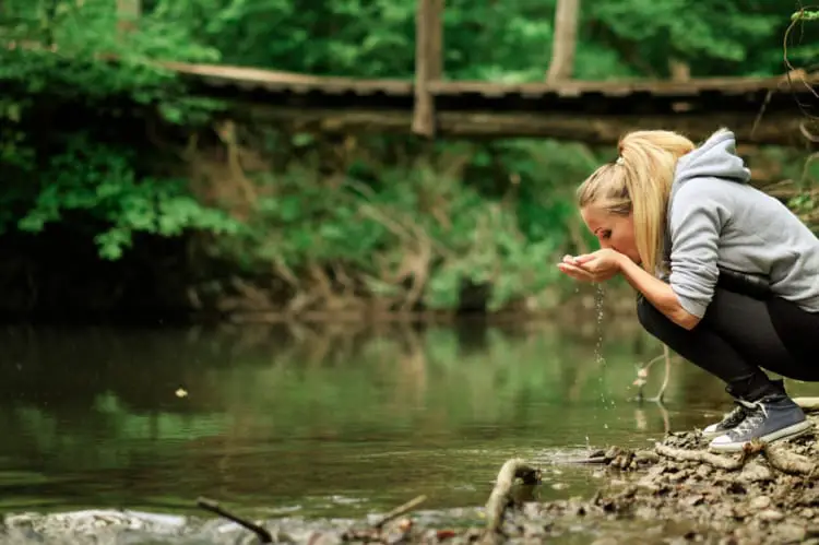 Running water as a source of drinking water