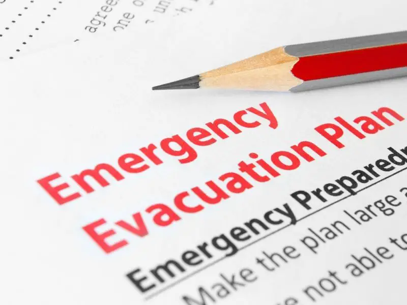 Emergency preparedness evacuation plan for kids