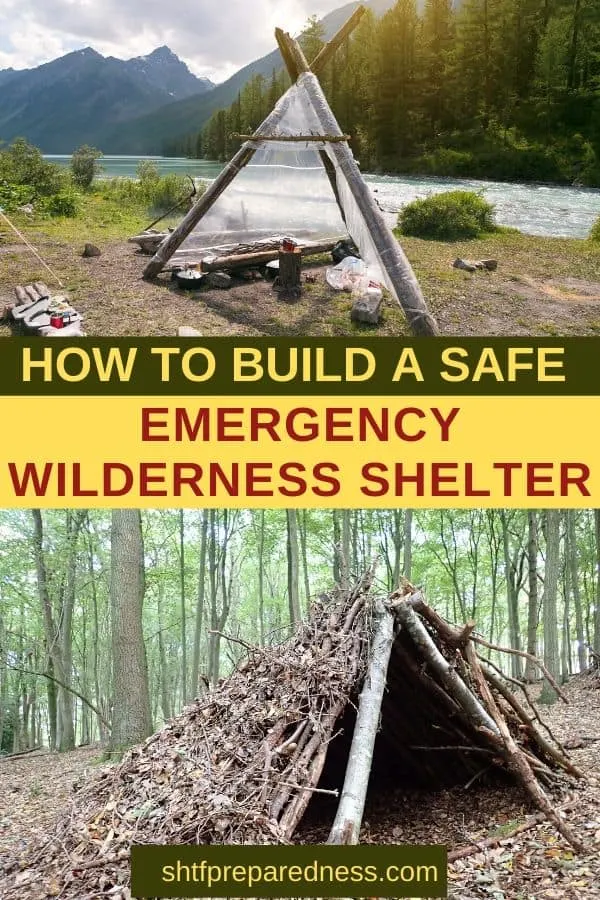 How to build a safe emergency wilderness shelter #preparedness #shelter #emergencyshelter #shtf #survival