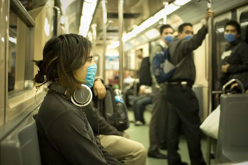 Masked Train Passengers