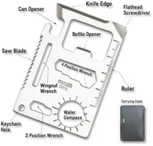 survival card edc multi-tool