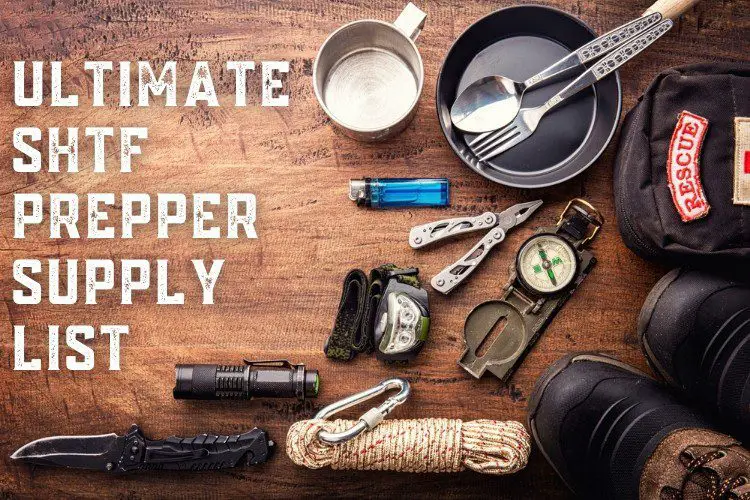 emergency prepper supply list for shtf