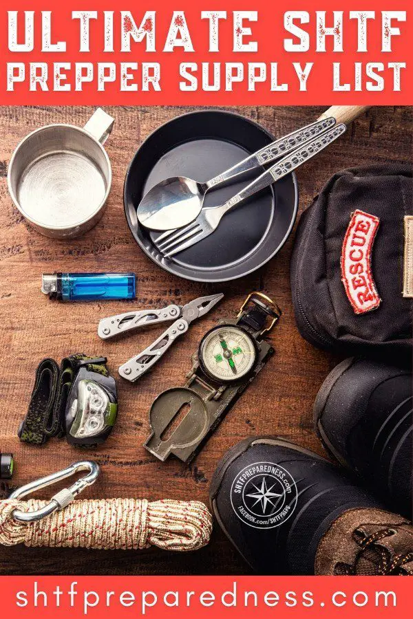 Start your SHTF prepper supply list with basic necessities. These checklist items are ESSENTIAL to your long-term shelter, food, water supply, medicine, defense, etc.