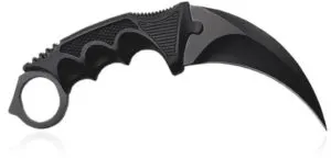 free survival gear: tactical black karambit knife 