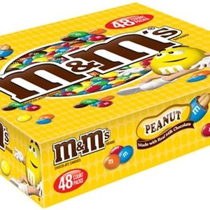 M&M'S Peanut Chocolate Candy Singles 1.74 Ounce (Pack of 48)