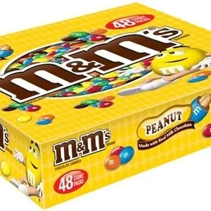 M&M'S Peanut Chocolate Candy Singles 1.74 Ounce (Pack of 48)