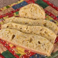 sliced survival dandelion bread