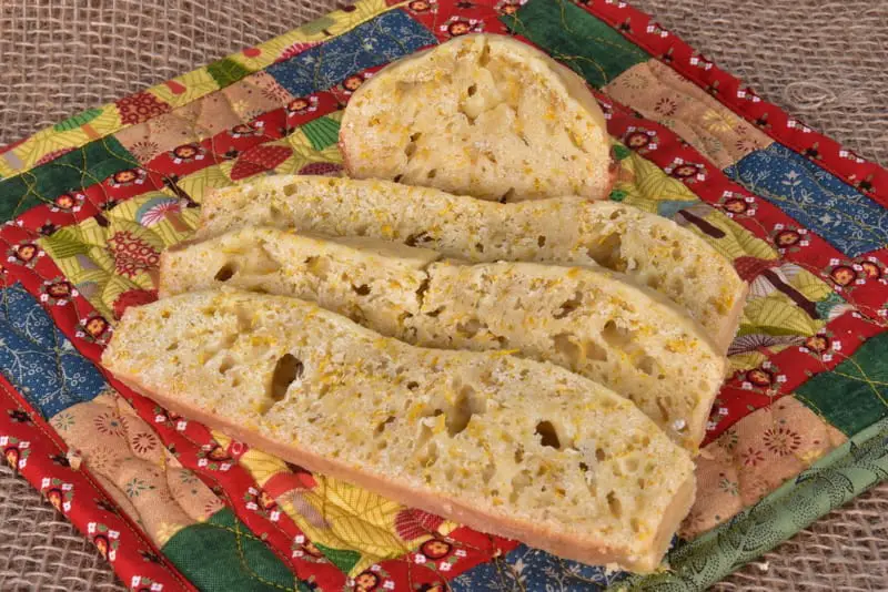 sliced survival dandelion bread