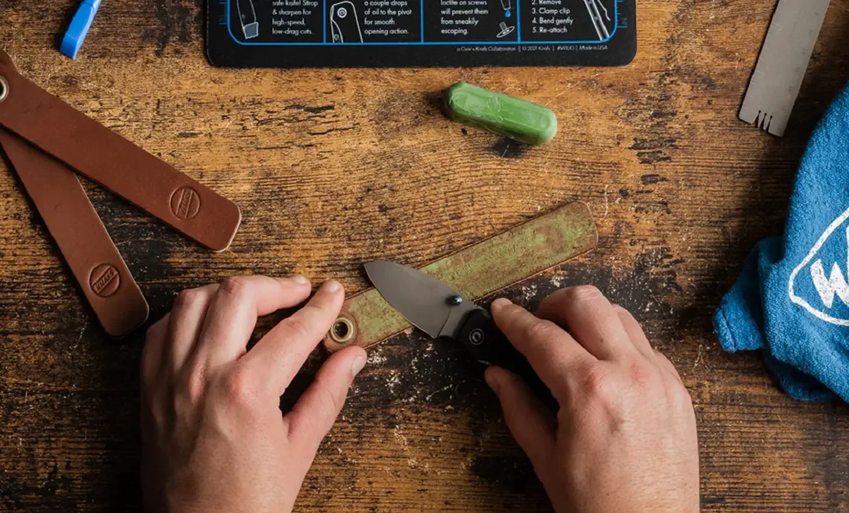Use strip of leather and some honing compound to strop your blade