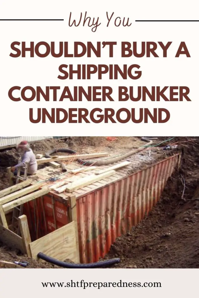 shipping container bunker underground