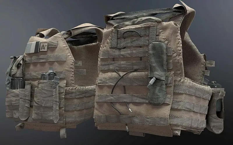 front and back of tactical vest