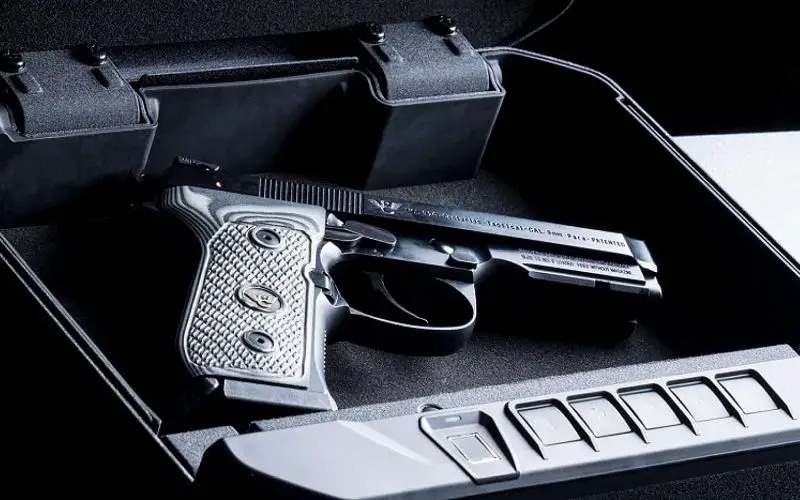 Best Gun Safes: Ensuring Safety and Peace of Mind 8 handgun in a gun safe