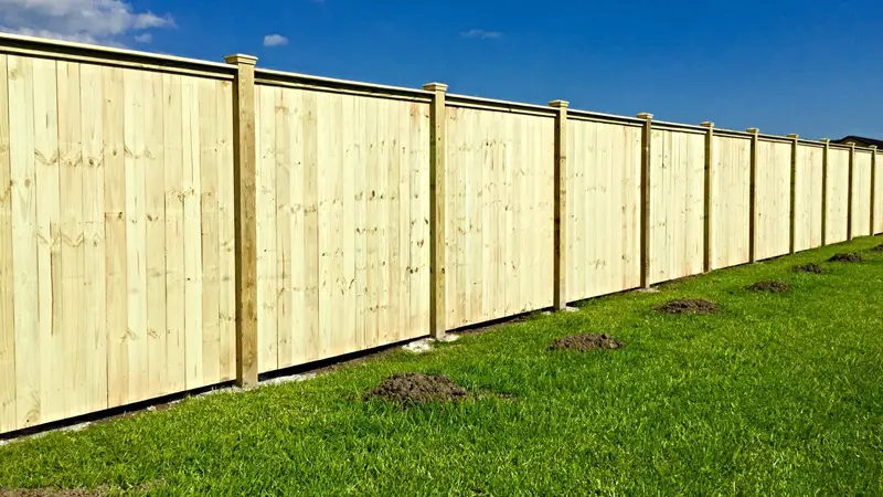 tall wooden fence idea